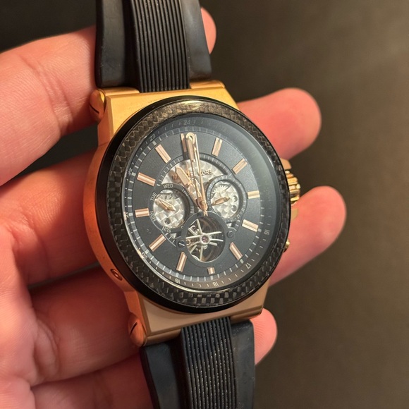 Michael Kors Gold and Black Chronograph Watch - Picture 6 of 7